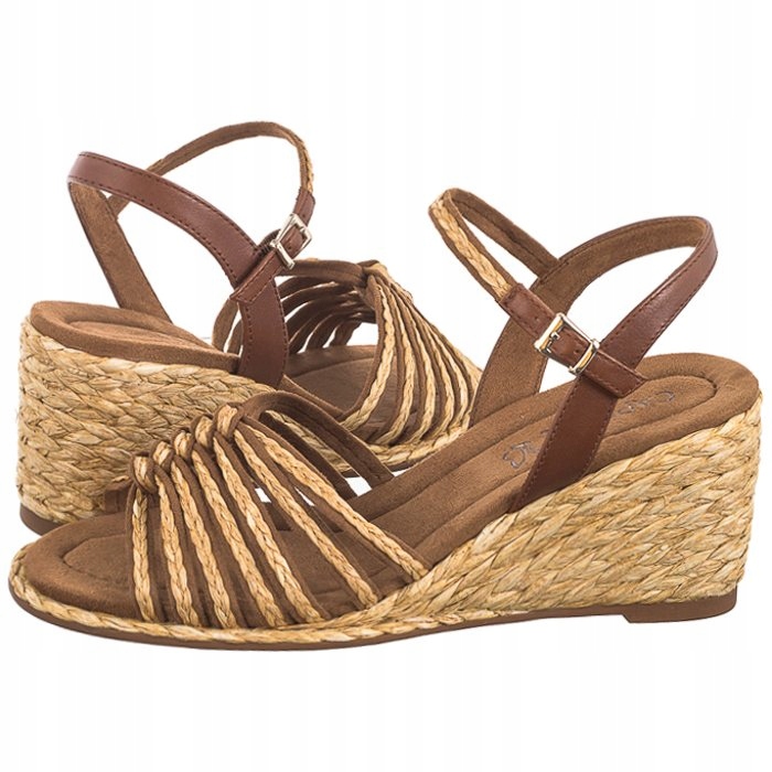 Dámské sandály na podpatku Caprice Hnědé 9-28304-42