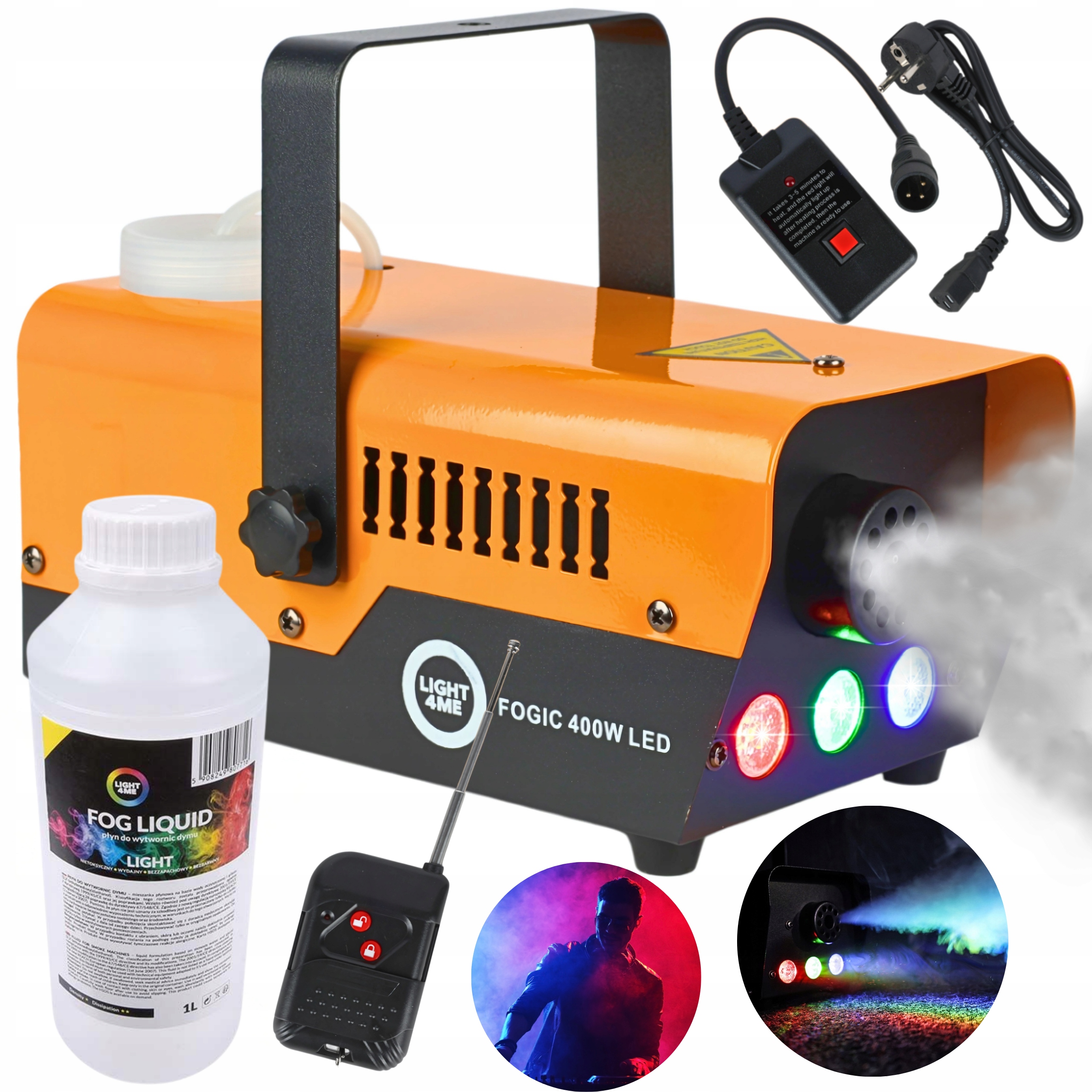 Výrobník Kouře, Mlha, Kouřový Stroj, Rgb Led Efekt Kapalinové Dálkové Ovládání