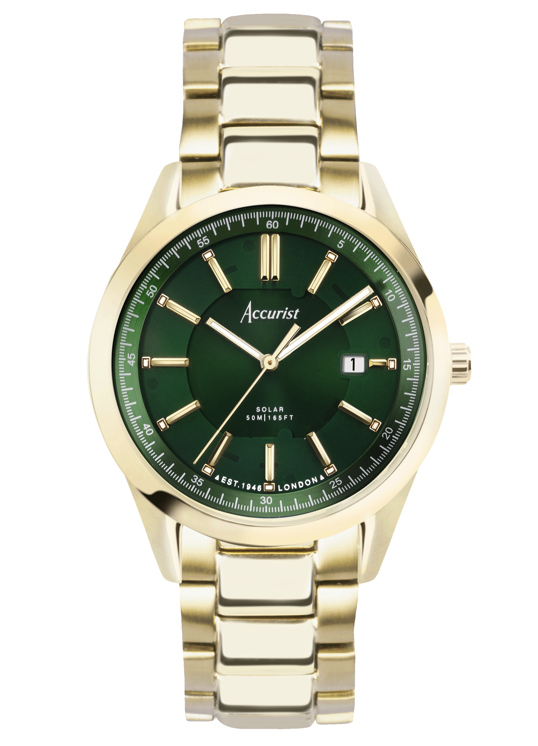 Nové Originální Pánské Hodinky Accurist Everyday 74018 Solar klasické, datum