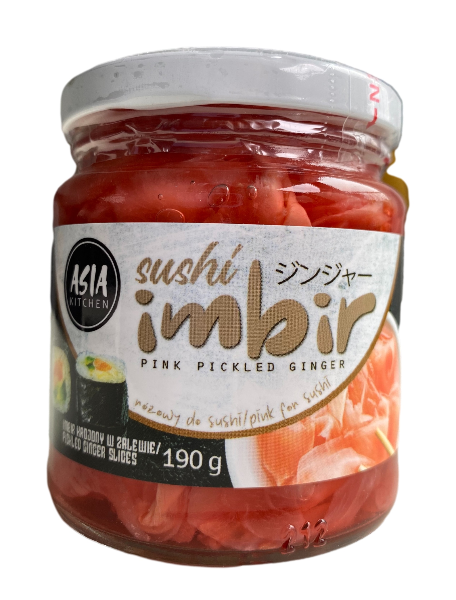 

Imbir marynowany różowy 190g w zalewie do sushi