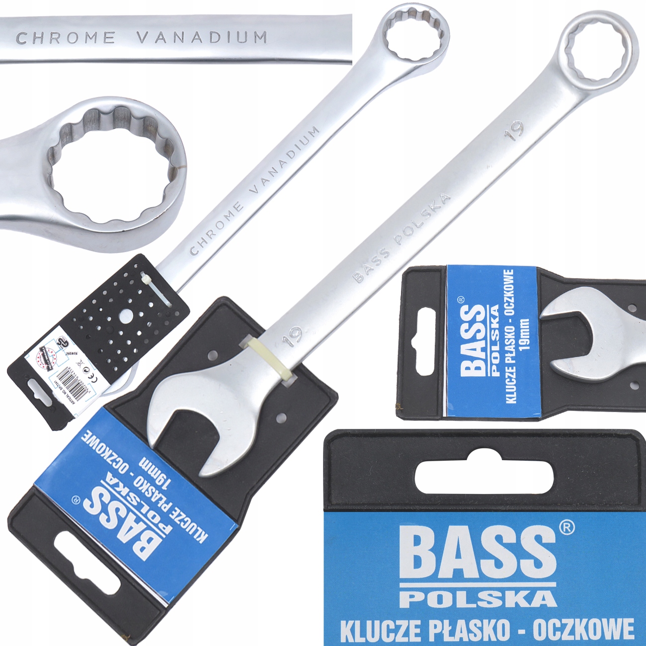 BASS KLUCZ PŁASKO-OCZKOWY 19 MM CRV PŁASKI OCZKOWY