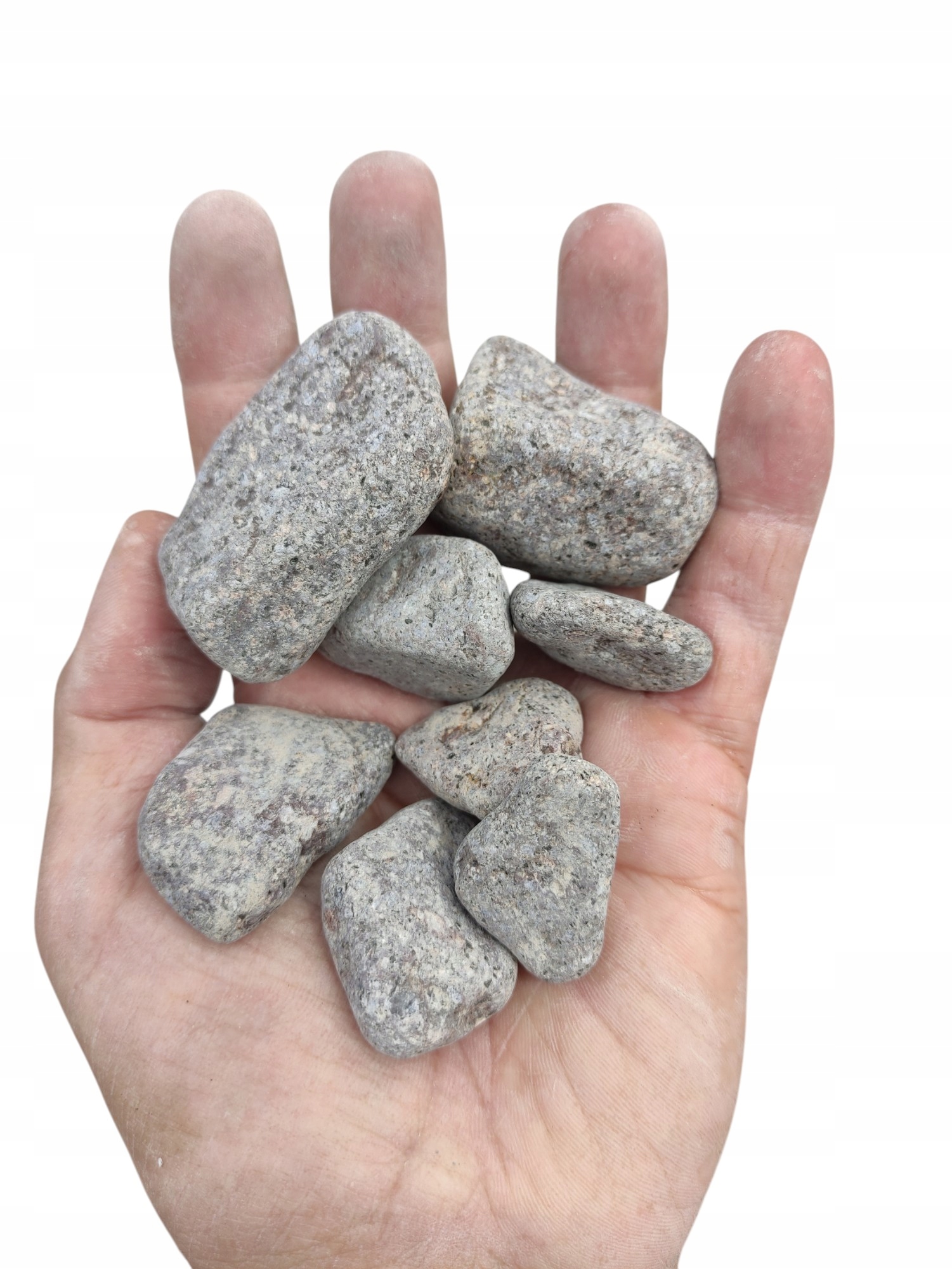 Hnědé zahradní oblázky do akvária Porfido Marrone, matný kámen, 2-4 cm, 24 kg