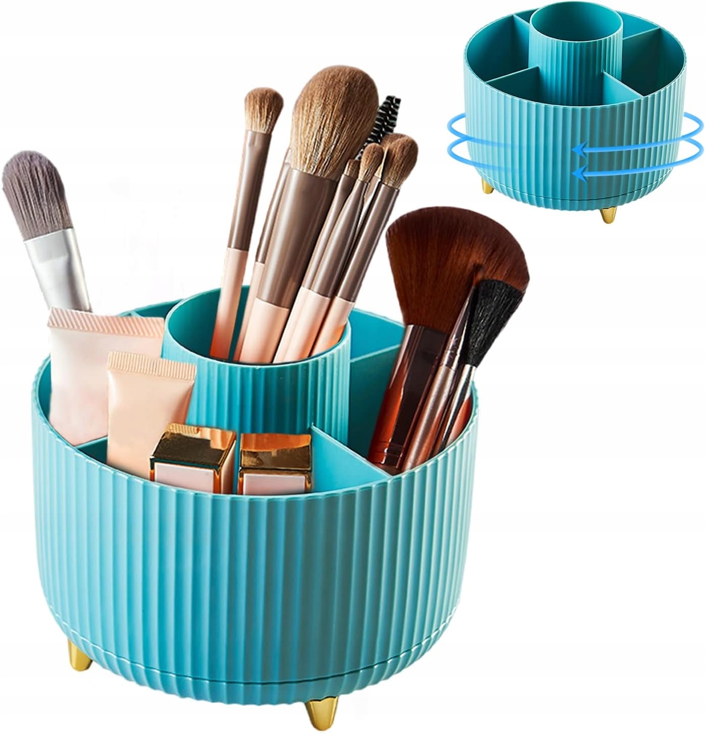 ORGANIZER NA KOSMETYKI KOSMETYCZKA OBROTOWA DO MAKEUP 360° POJEMNY