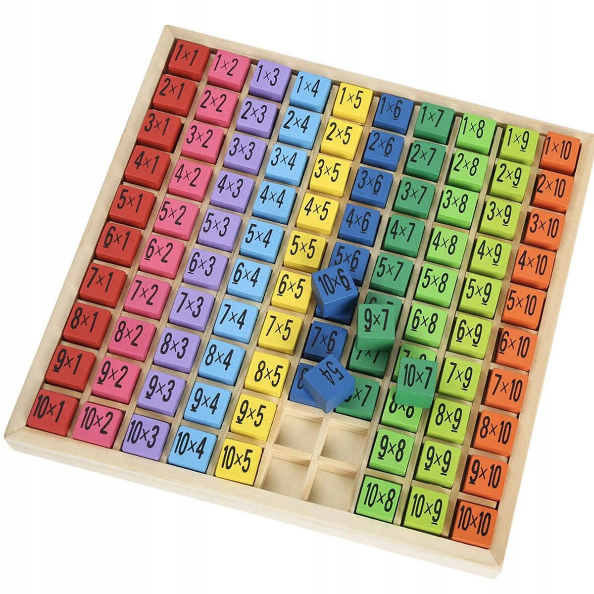 DREWNIANA TABLICZKA MNOŻENIA - NAUKA LICZENIA KLOCKI ZABAWKA Bohater brak