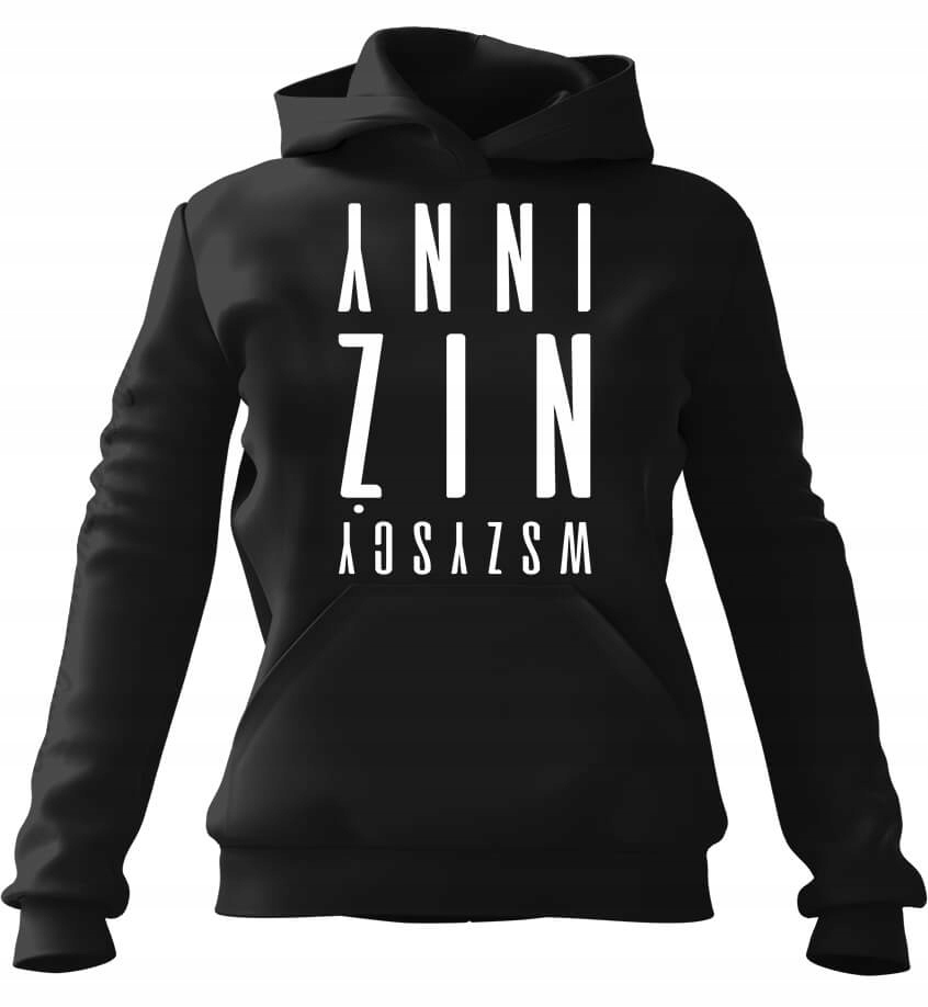 pánská mikina s kapucí Inny než Všichni Černá 2XL Pro něj Muže Ch