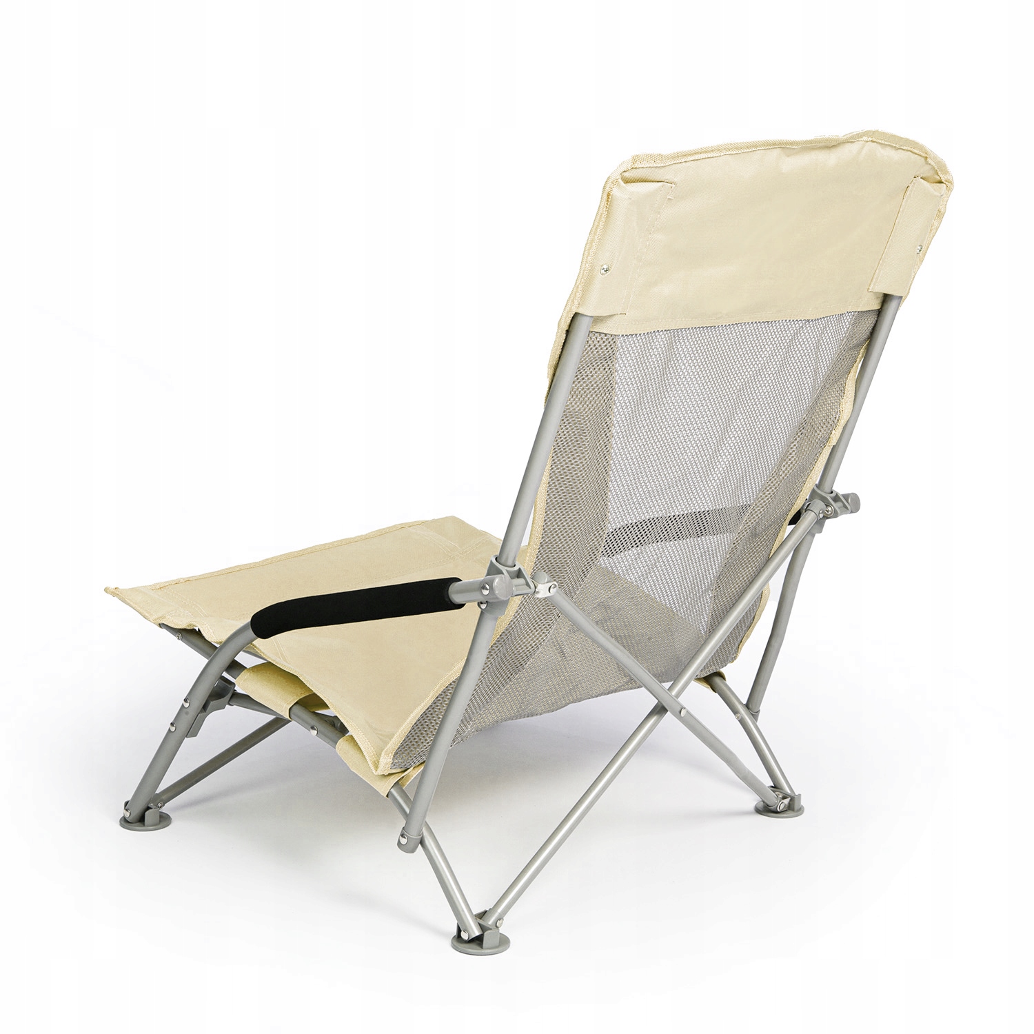 KRZESŁO TURYSTYCZNE SKŁADANE KEMPINGOWE LEŻAK PLAŻOWY OGRODOWY Z OPARCIEM Maksymalne obciążenie 150 kg
