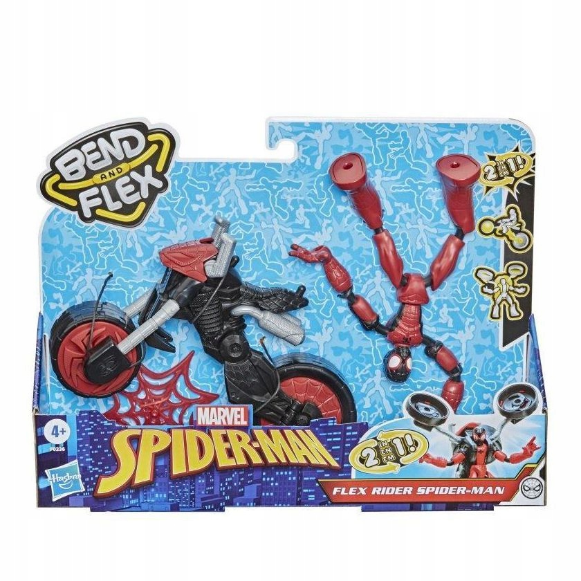 Spider-man Bend And Flex Figurka 15 Cm+motocykl (f
