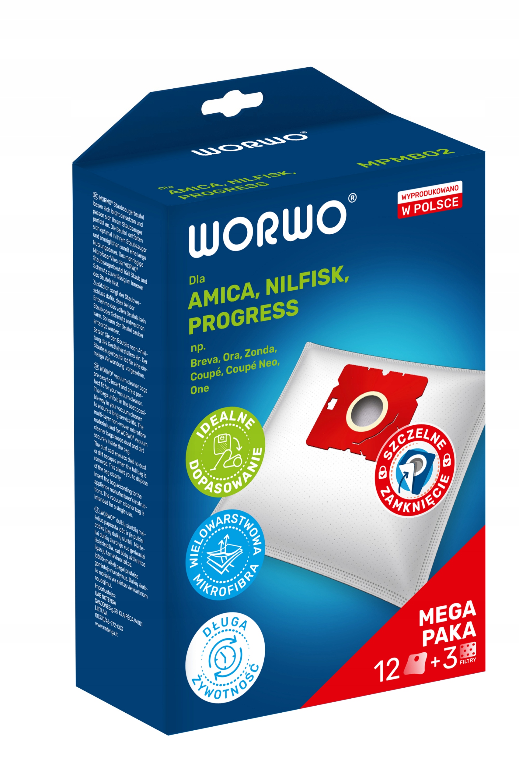 WORKI +FILTRY DO ODKURZACZ AMICA Fen PLUS VM 2160