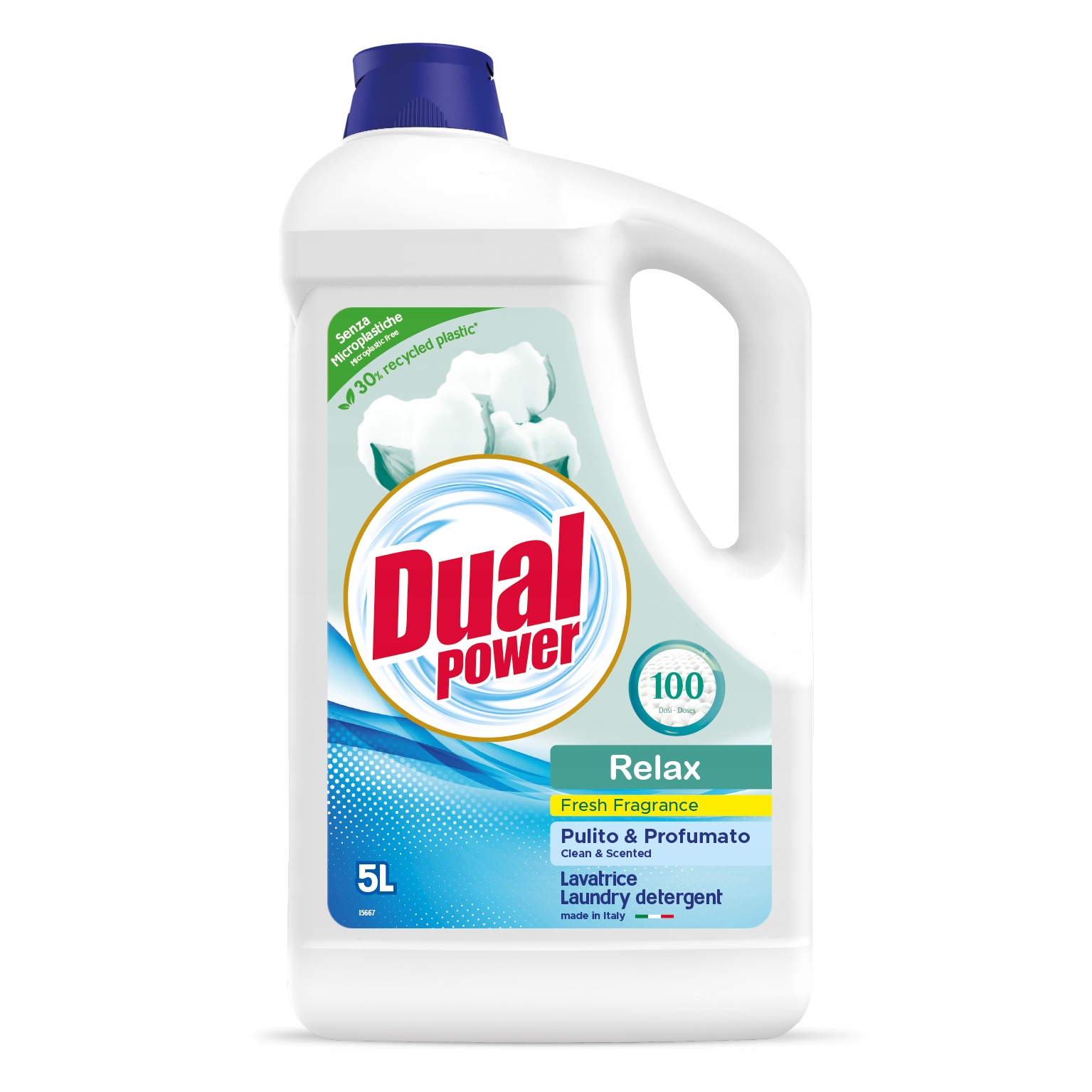 Dual Power Relax Tekutý prací prostředek na tkaniny s květinami 5 l