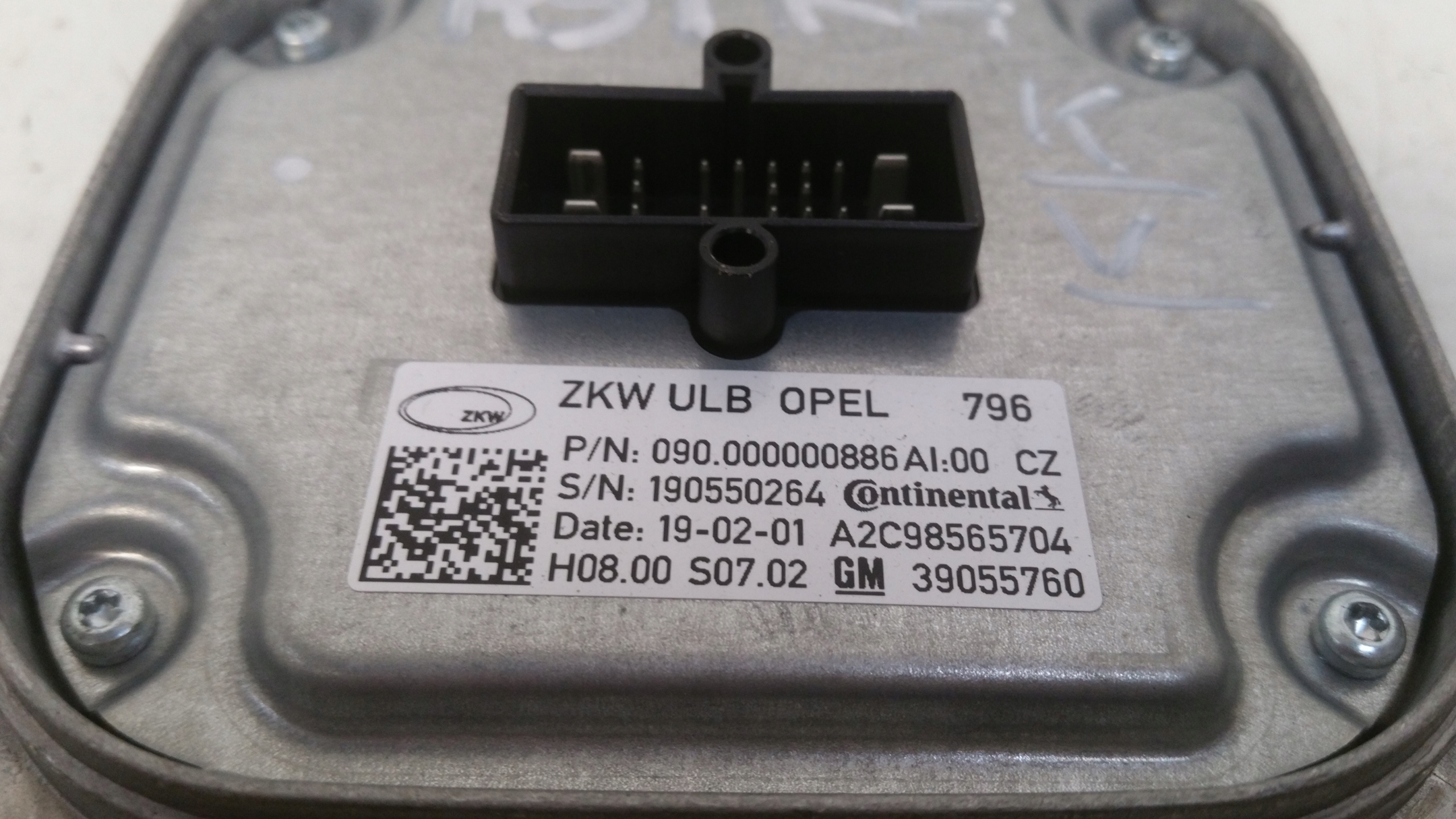 control unit LED 39055760 Opel Astra K