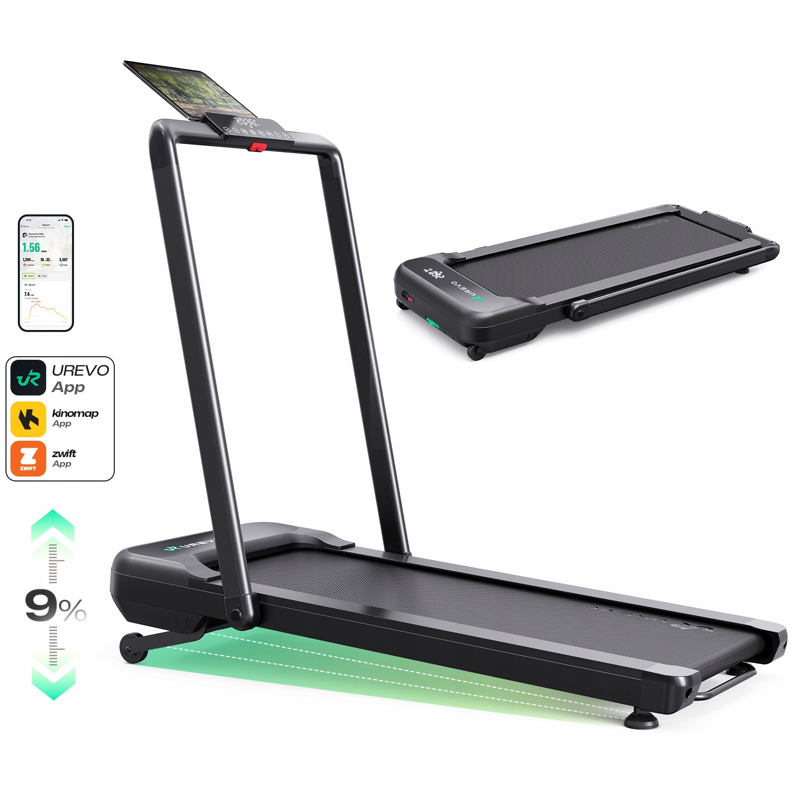 Elektrický běžecký pás Urevo Strol 2S Pro do 120 kg