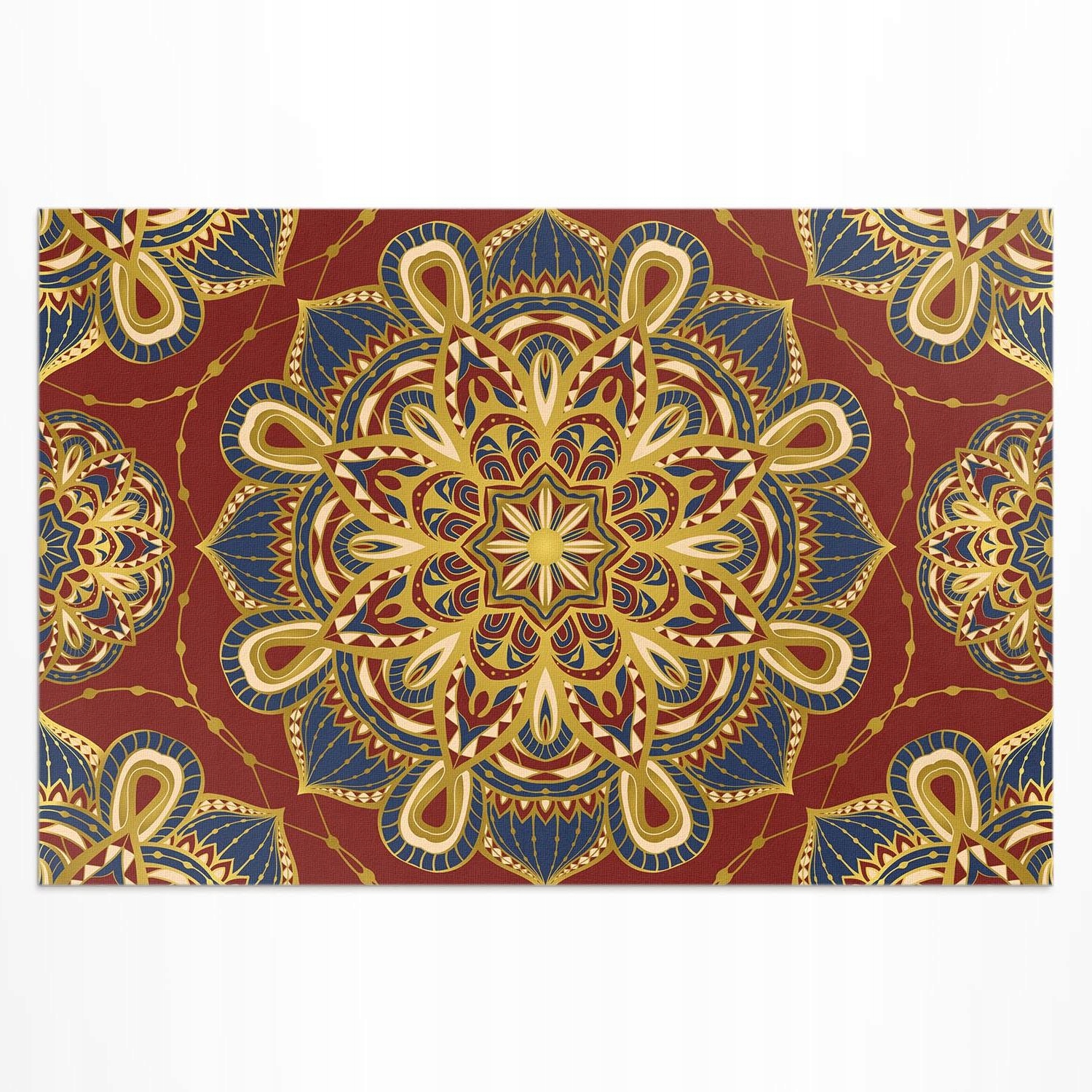 Vinylový koberec Outdoor Bohato zdobená mandala orientálny vzor 150 x 100 cm