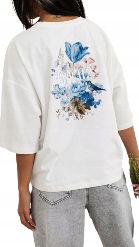 Tričko Flowers White By o la la...! Modrá U