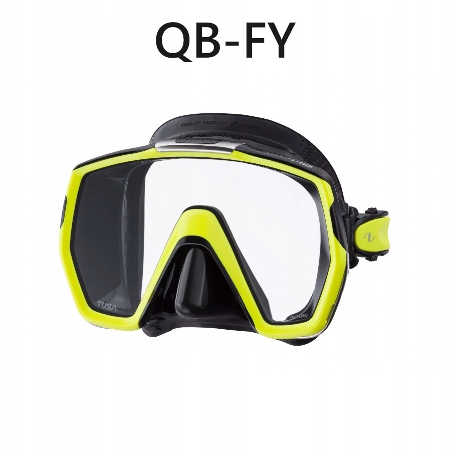 Tusa Maska Nurkowa M1001 Qb Fy Freedom Hd Duża rozm.L czarno-żółta +pudełko