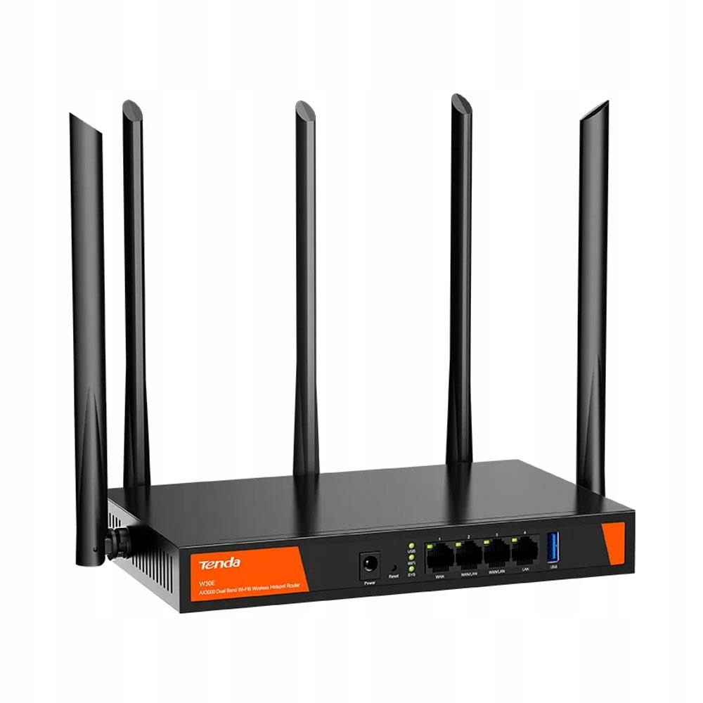 Tenda Router W30E Wifi 6 3000MB/S AX3000 Do Pracy Zdalnej I Edukacji