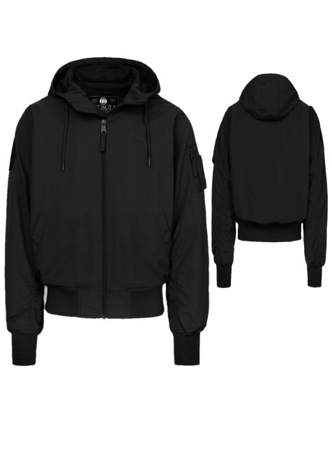 Pitbull West Coast Pánská Přechodová Bunda Bomber Hooper Černá S