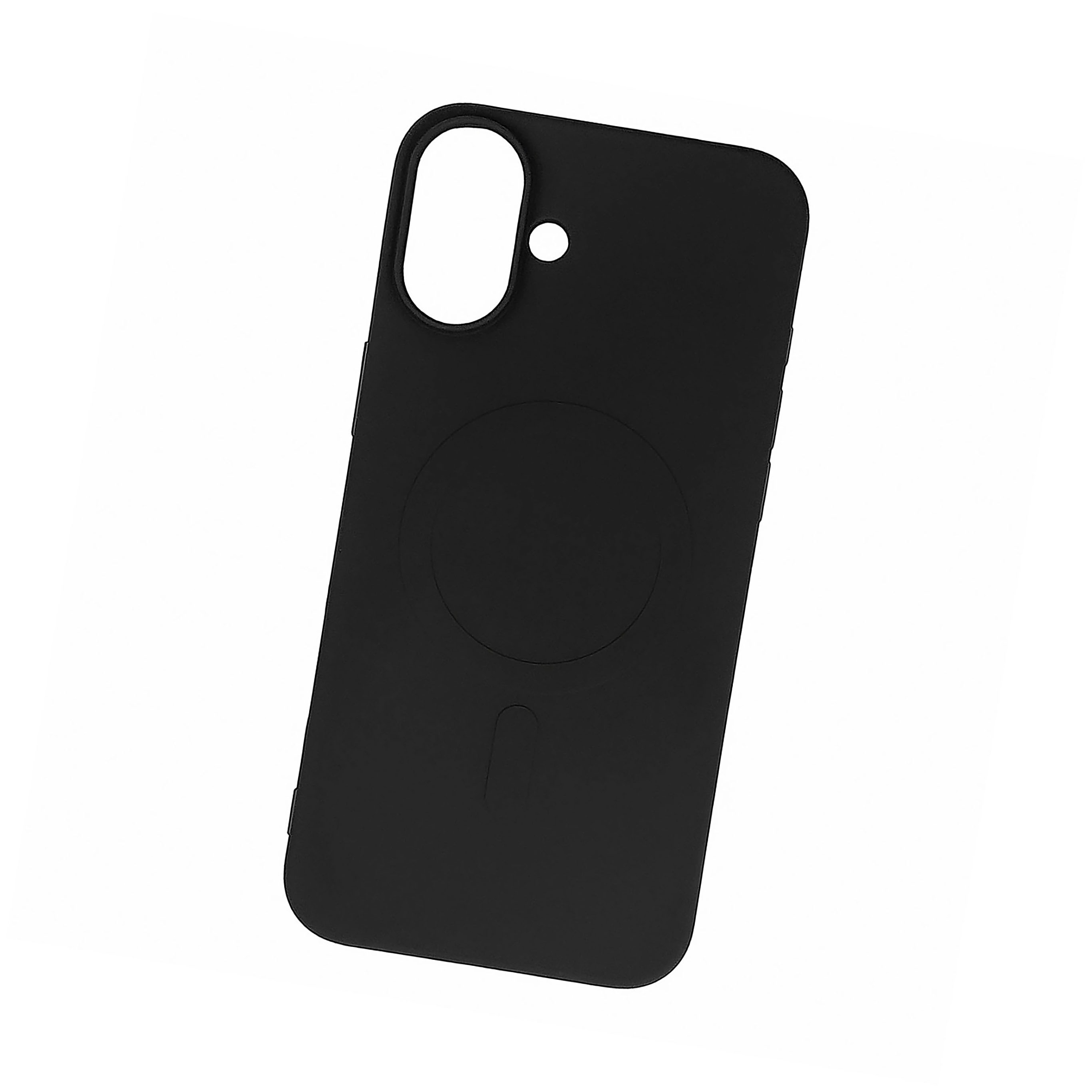 Plecki Etui Liquid Silicone Case MagSafe do iPhone 16 Plus czarne