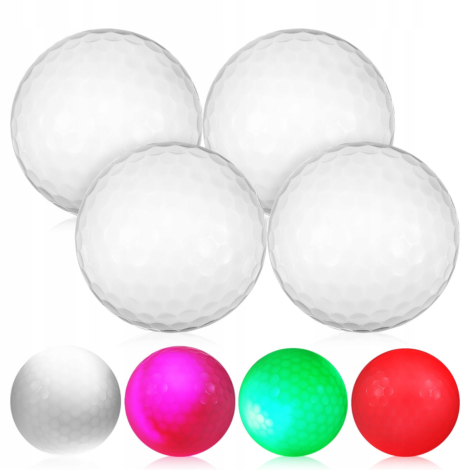 8 Sztuk Świecących Piłek Golfowych Led Na Nocną Grę