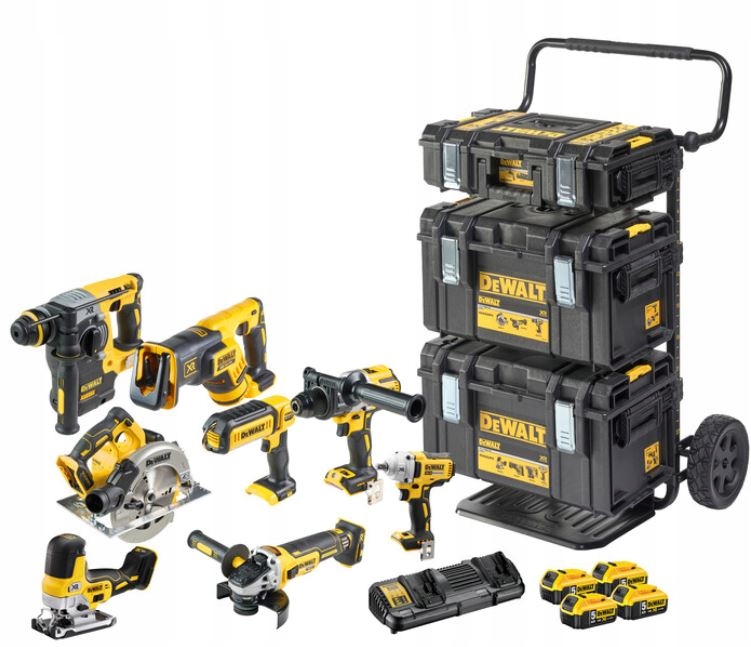 Zestaw mobilny elektronarzędzi Dewalt 18V 4x5Ah DCK856P4