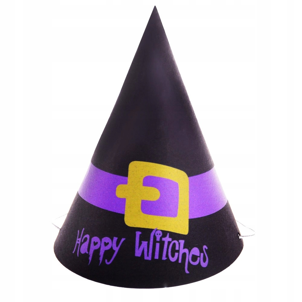 Czapeczki papierowe wiedźmy 3 szt.