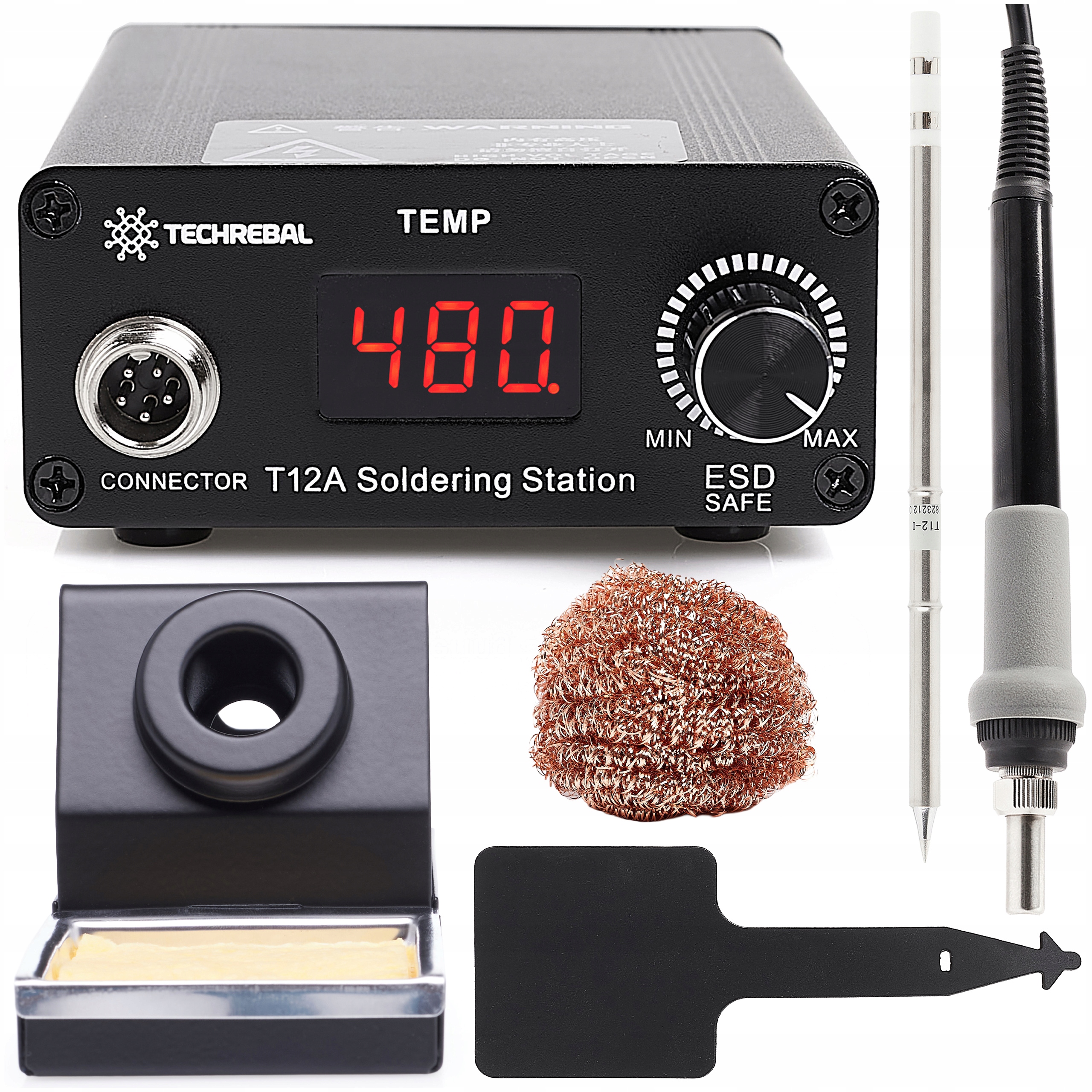 Pájecí Stanice Techrebal T12A 75W Čistič Silikonová Podložka Sada Hq