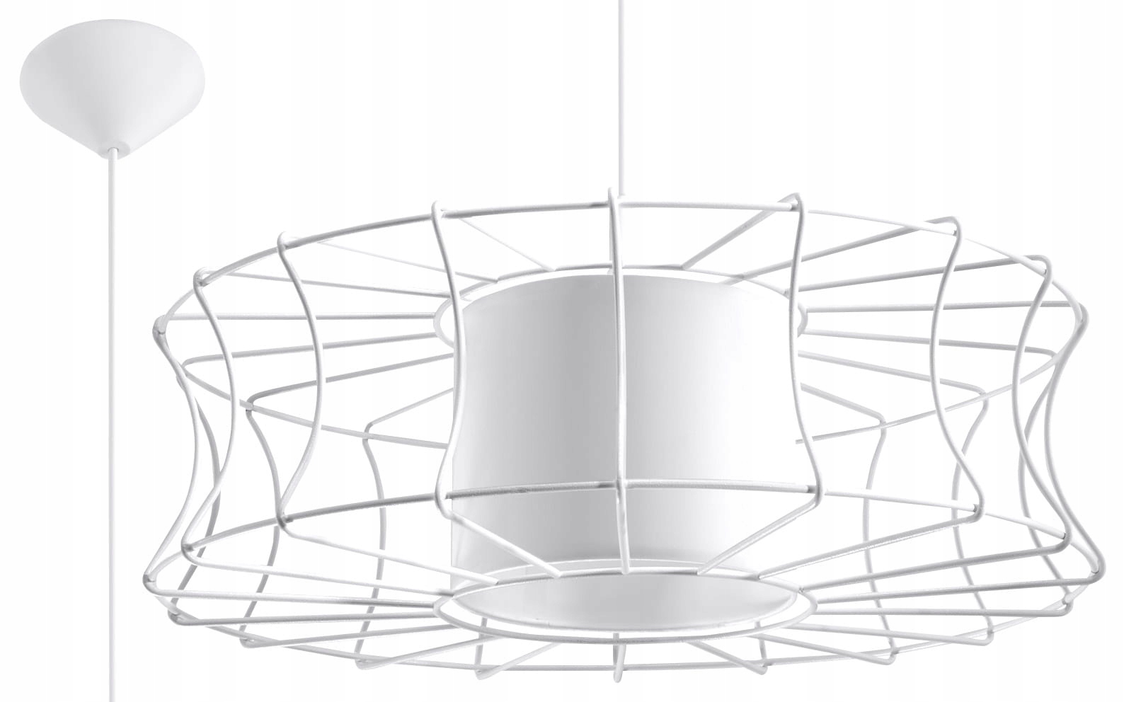 Sollux Lighting Závesná lampa Salerno Biela 49 cm E27 IP20
