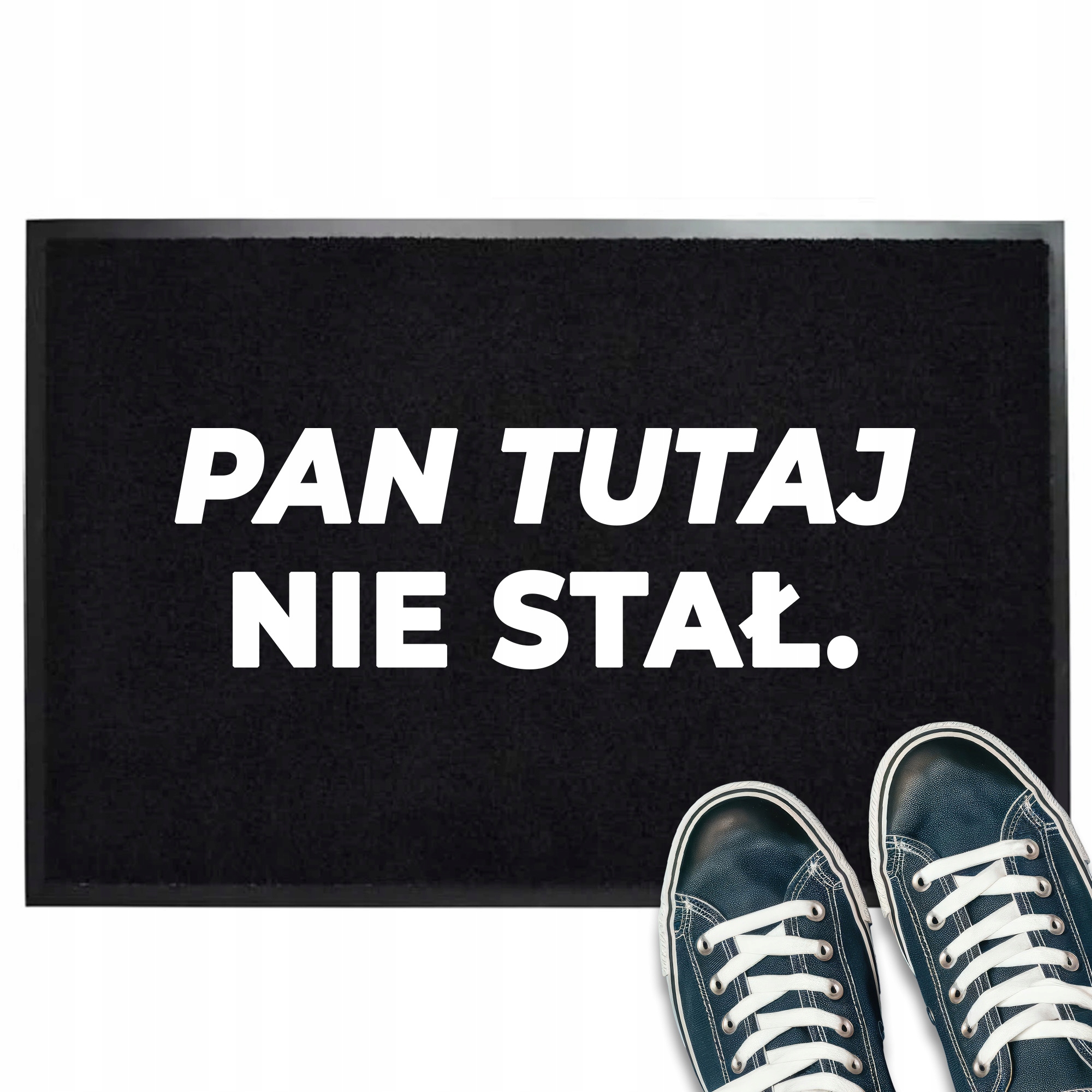Vstupní Rohožka Monochromatická Černá Pod Dveře Pán Zde Nestál Vzrůst