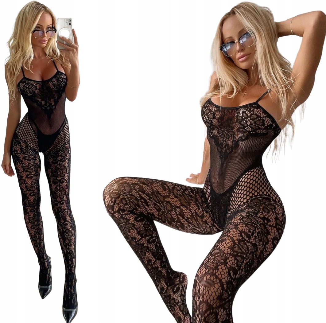 

Sexy komplet bielizna body i pończochy kabaretka