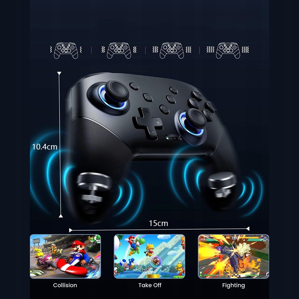 Bezprzewodowy kontroler PRO do Nintendo Switch Programowalny Podświetlenie Kompatybilne platformy Nintendo Switch