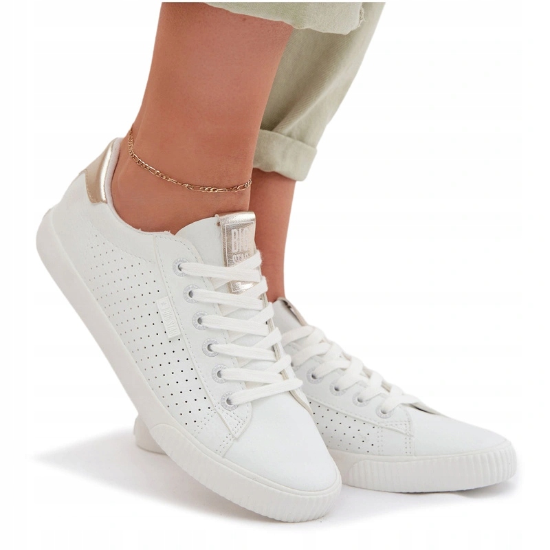 Dámské Tenisky Big Star Nízké Pohodlné Tenisky Eko Kůže Bílé 38