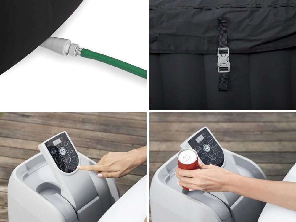 Dmuchane Ogrodowe Spa Hydromasaż Bestway Miami 4 osobowy FULL MODEL 2024 Pojemność 669 l