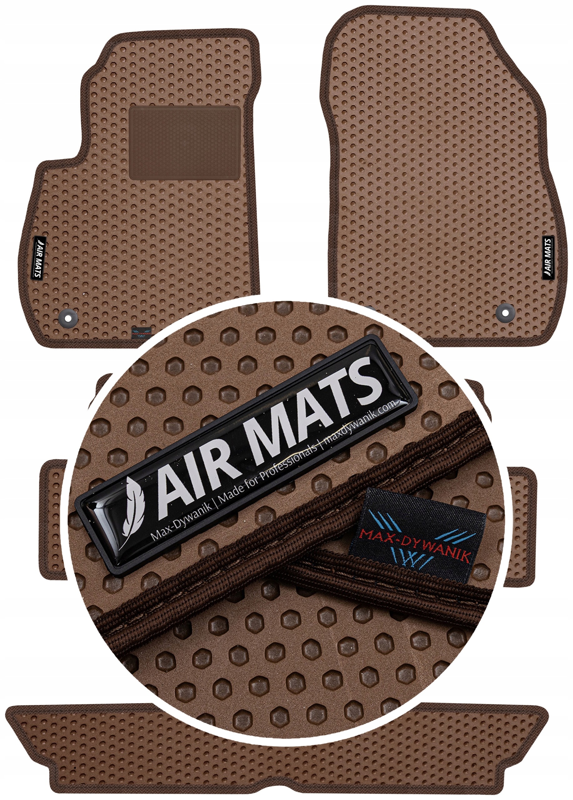 Opel Zafira C 7os 2012-2019 Gumové rohože Air Mats Hnedá