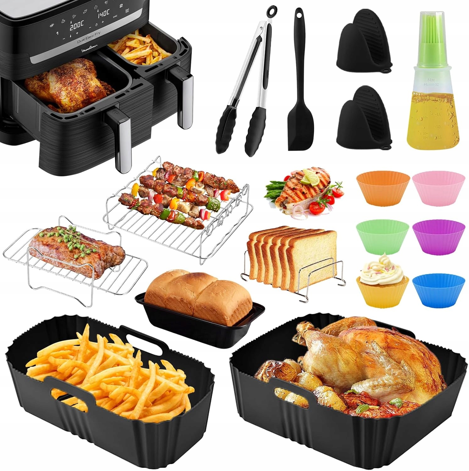 Akcesoria K Horkovzdušné Parní Fritéze Velký Set