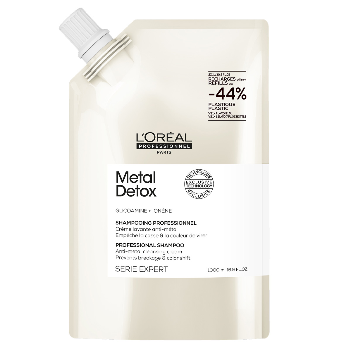 Loreal Metal Detox szampon do włosów farbowanych z glikoaminą Refill 1000ml
