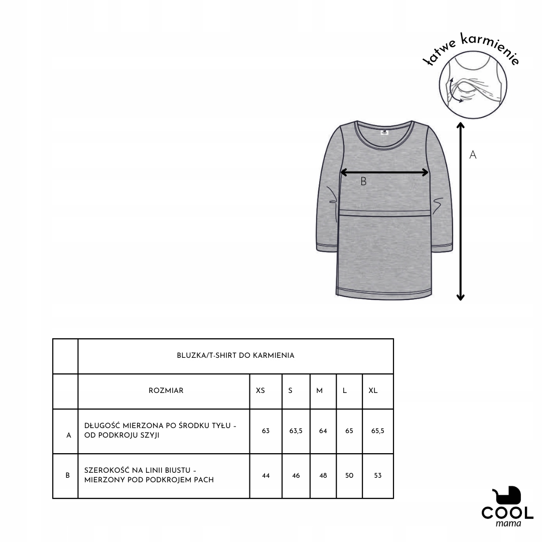 BLUZKA CIĄŻOWA DO KARMIENIA DŁUGI RĘKAW CZARNA L Rozmiar L