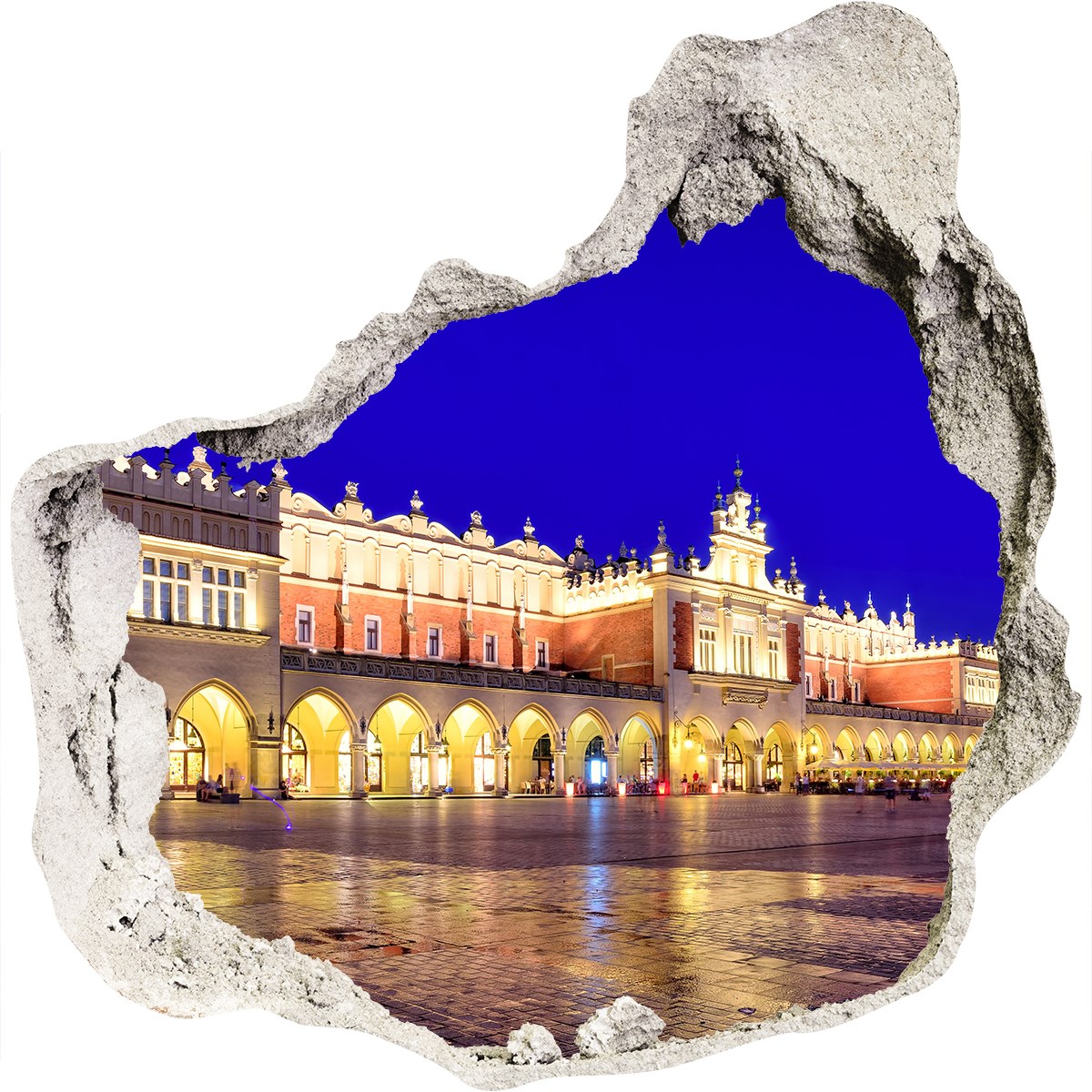 

Fototapeta dziura ścienna 3d Kraków Polska 125x125
