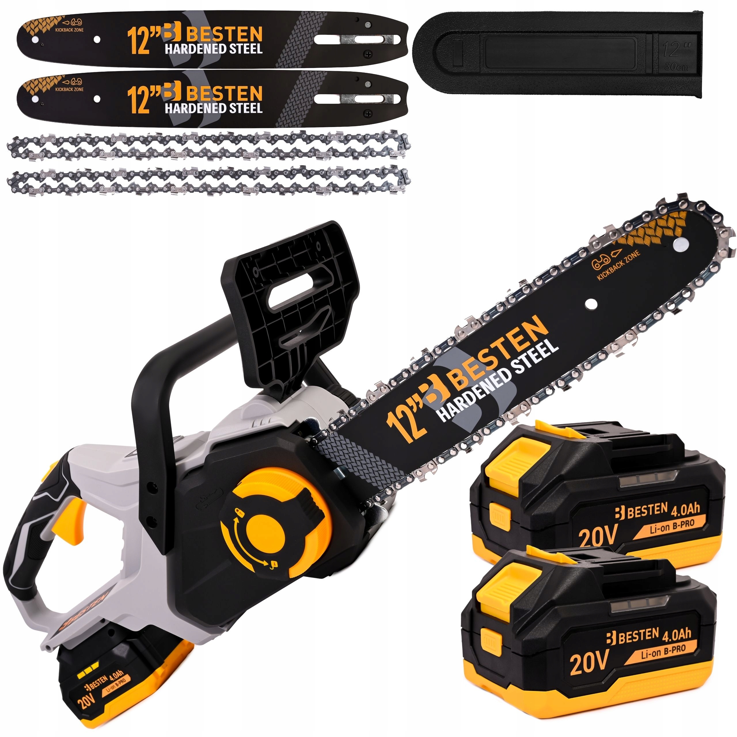 Aku Řetězová Pila Větvička Pila 30 mm Bezuhlíková 2x4,0 Ah