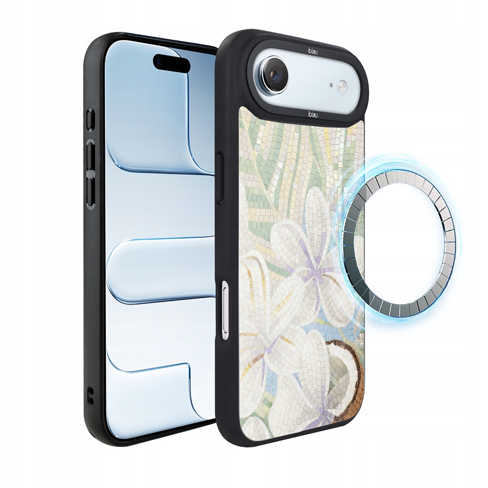 Pouzdro pro iPhone Air Ibizu DropGuard Matt s MagSafe, bílá lilie