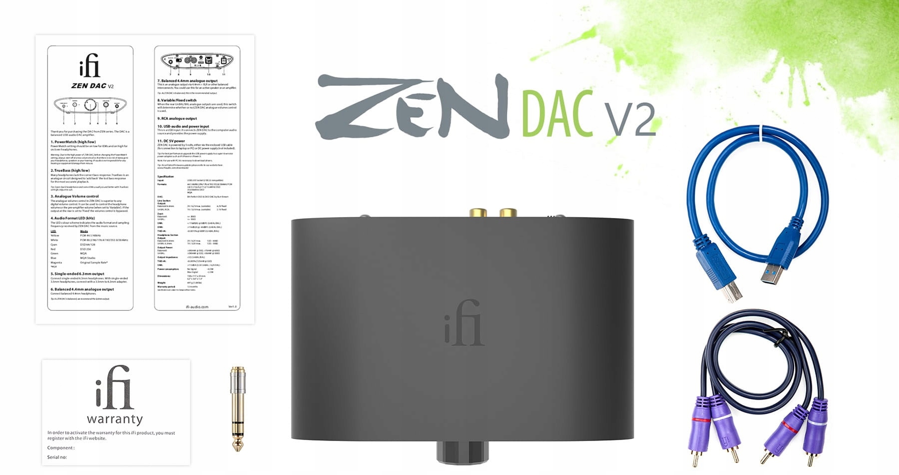 WZMACNIACZ SŁUCHAWKOWY DAC IFI AUDIO ZEN DAC V2 Model Zen DAC V2