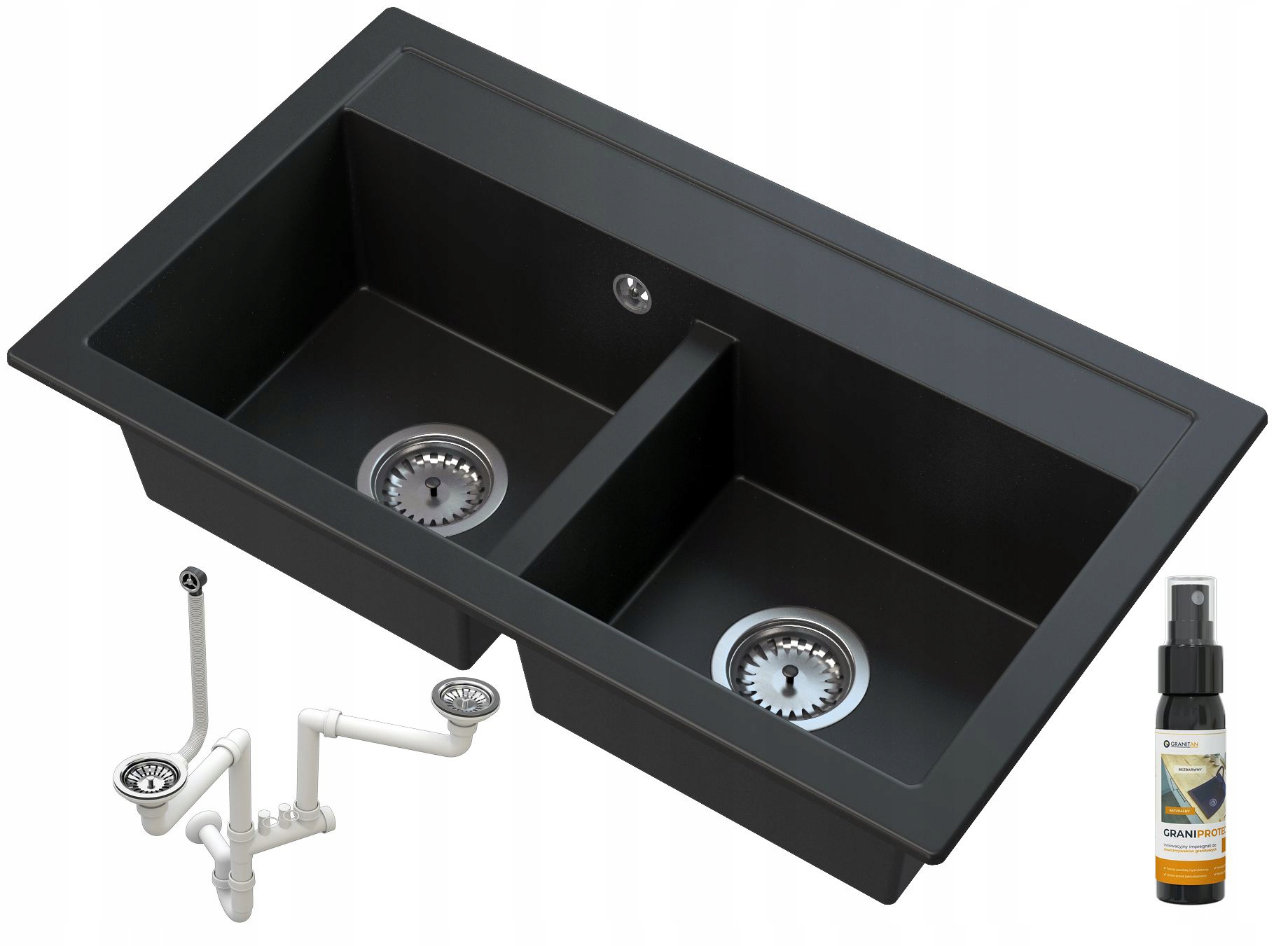 

Zlewozmywak Zlew Granitowy Dwukomorowy