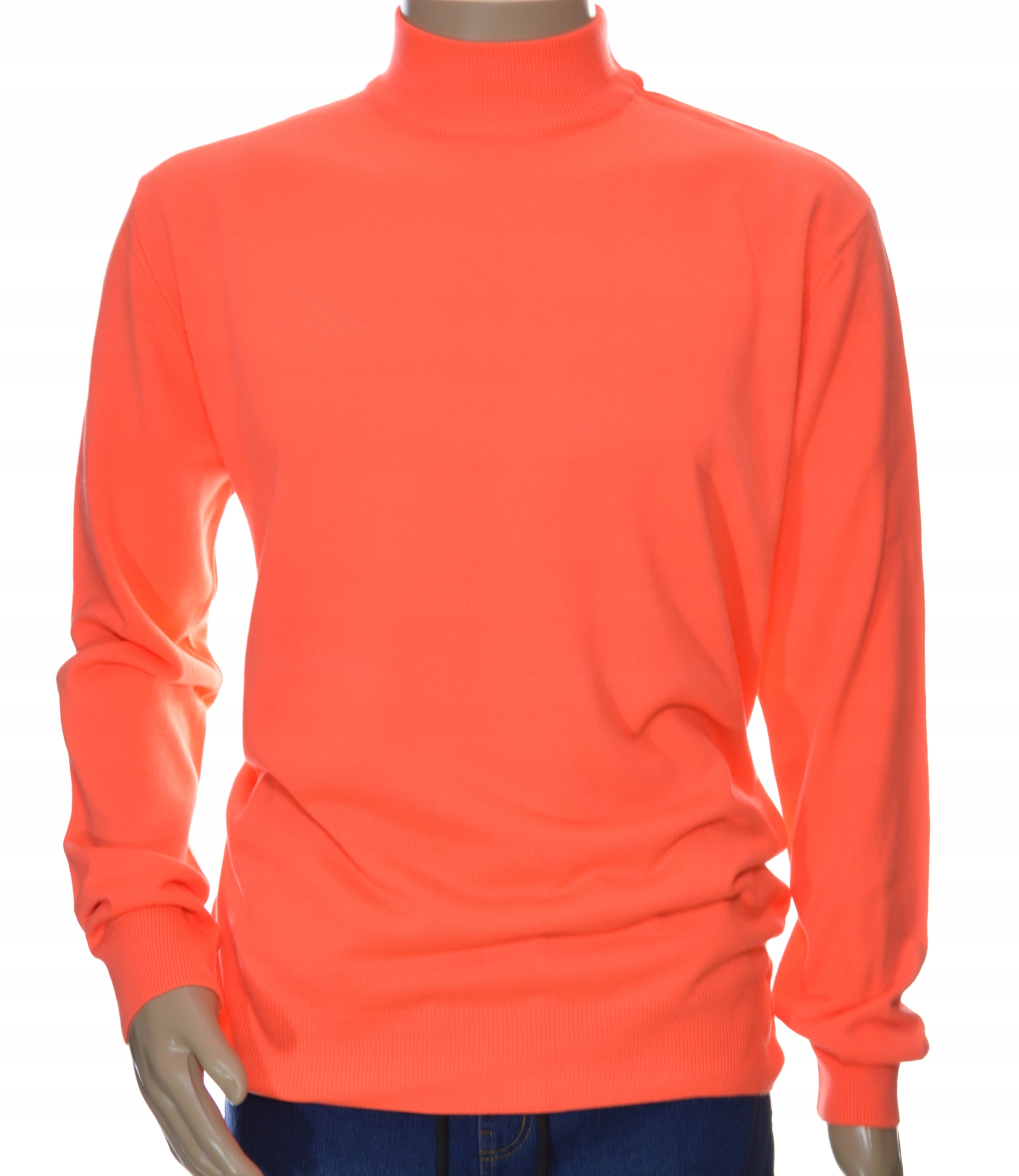 Pánský kašmírový pologolfový svetr z kašmíru a merino vlny se stojáčkem M