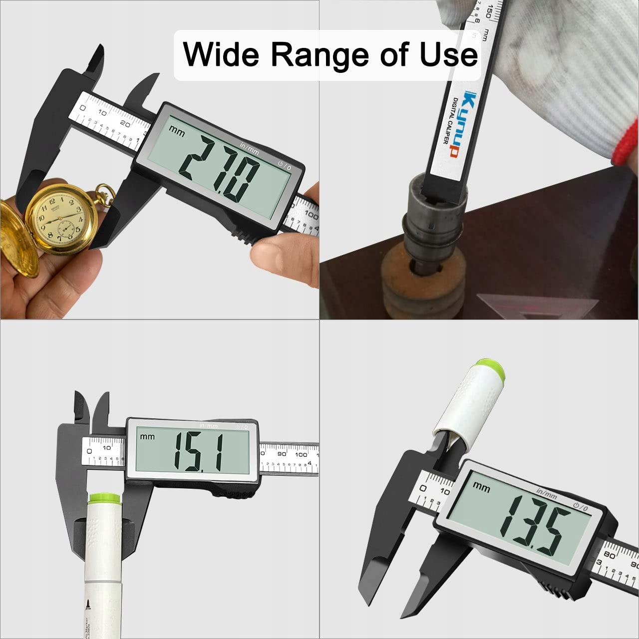 KYNUP Cyfrowa Suwmiarka LCD 150mm Przełączanie Mm/Cale Lekka Suwmiarka — miniatura 5