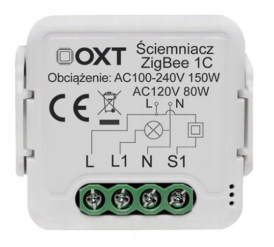 Moduł OXT mini ściemniacz 1 obwód ZigBee TUYA