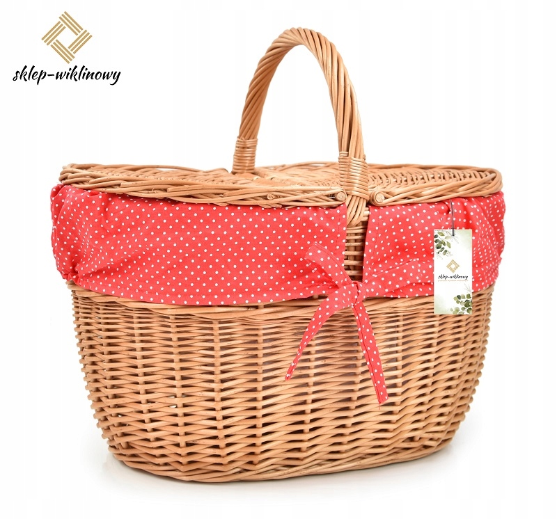 Košík na piknik Nákupní košík Polský Piknikový koš Koš na dárek