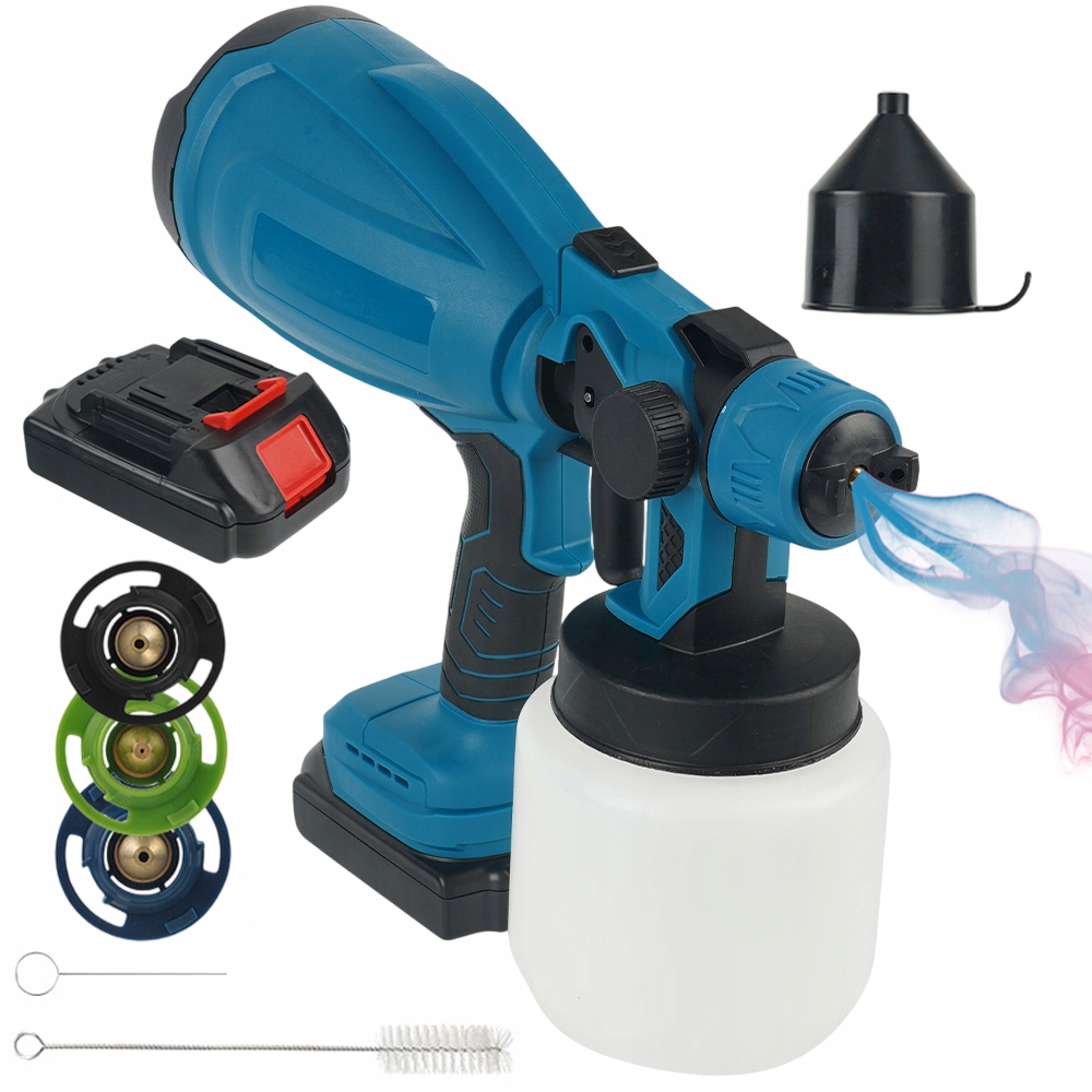 18V 250W 1000 ML Stříkací Pistole Na Malování Se 3 Tryskami