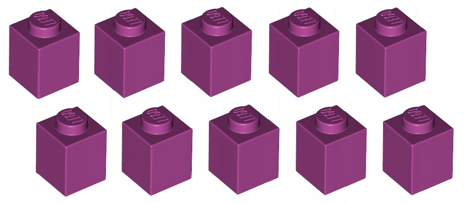

Lego cegła 1x1 fuksja magenta 10 szt. 3005 Nowa