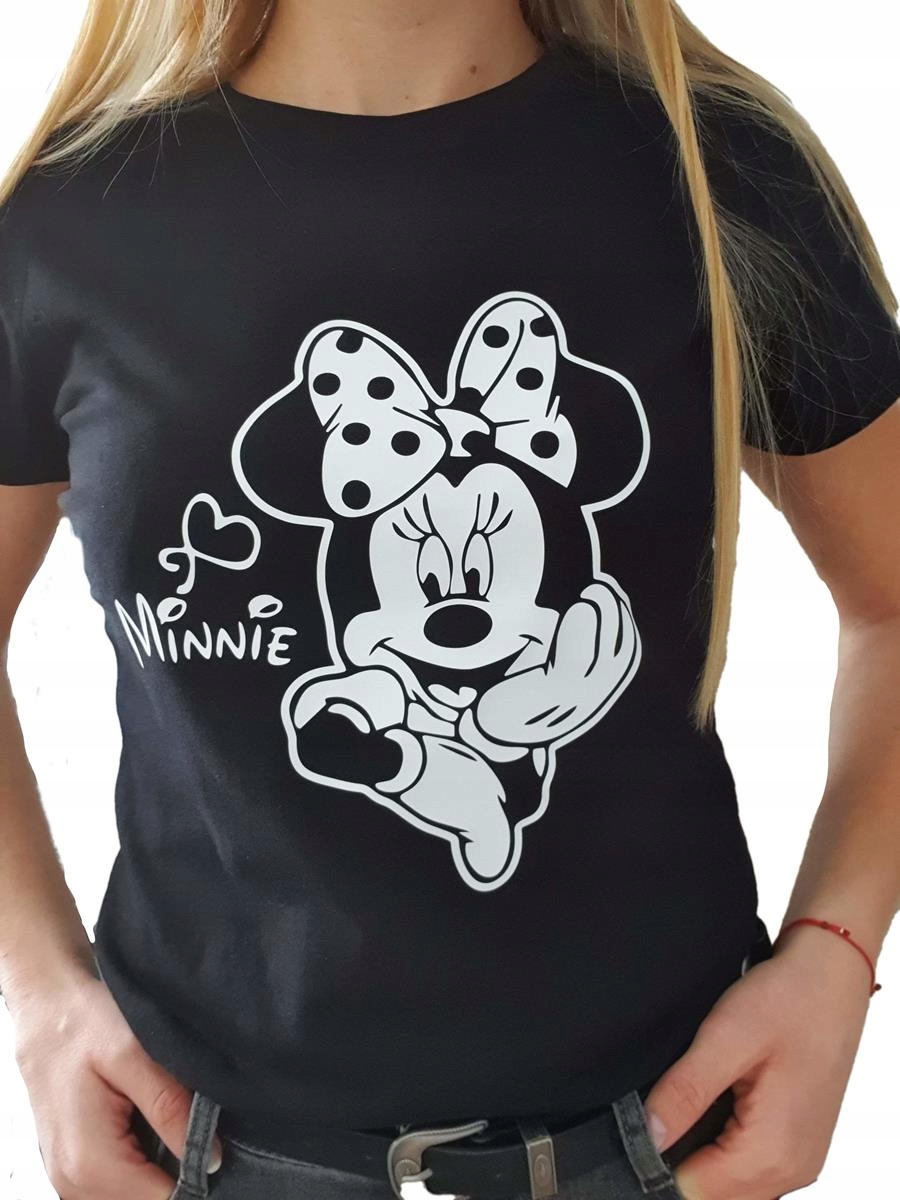 

Koszulka damska Myszka Minnie Miki nadruk czarna L