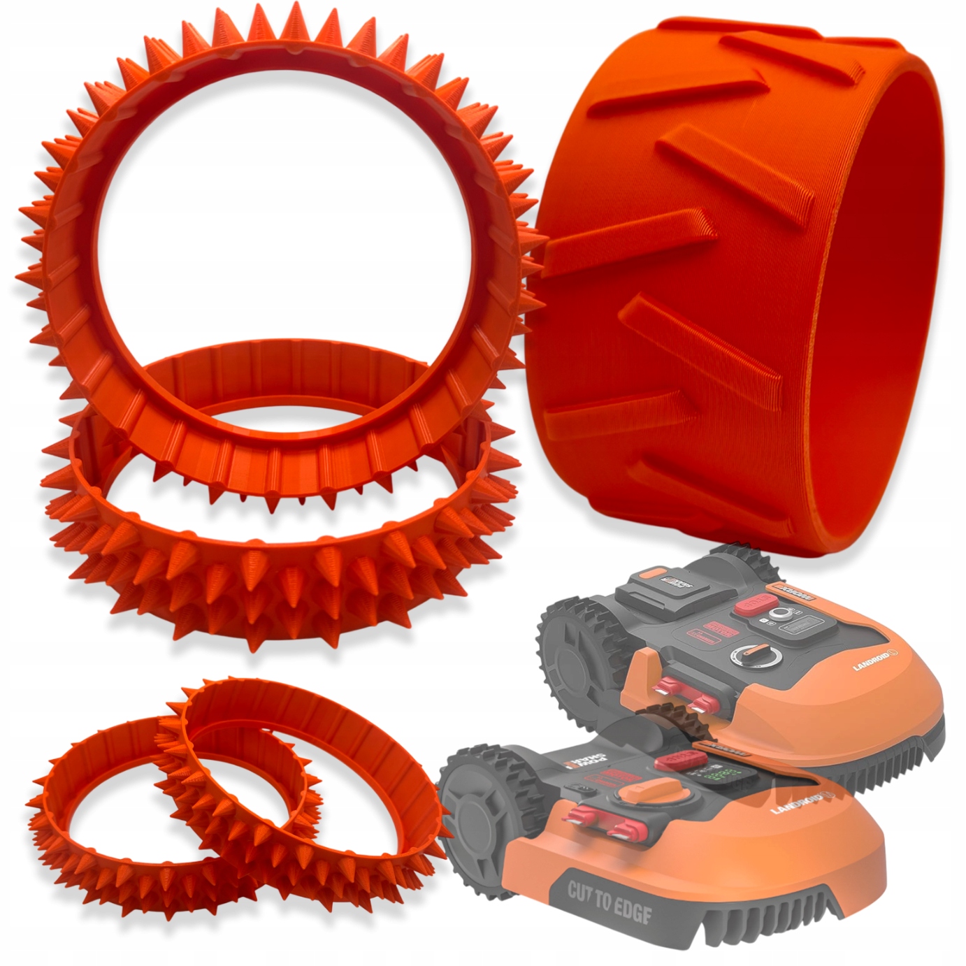 Nakładki Kół Kolce Do Landroid Worx Kosiarka M500 M700 Na Przednie Koło