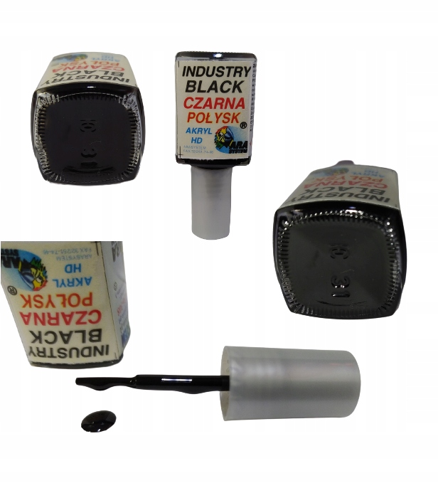 Lakier Samochodowy Zaprawka 10ML Ara Czarny Połysk