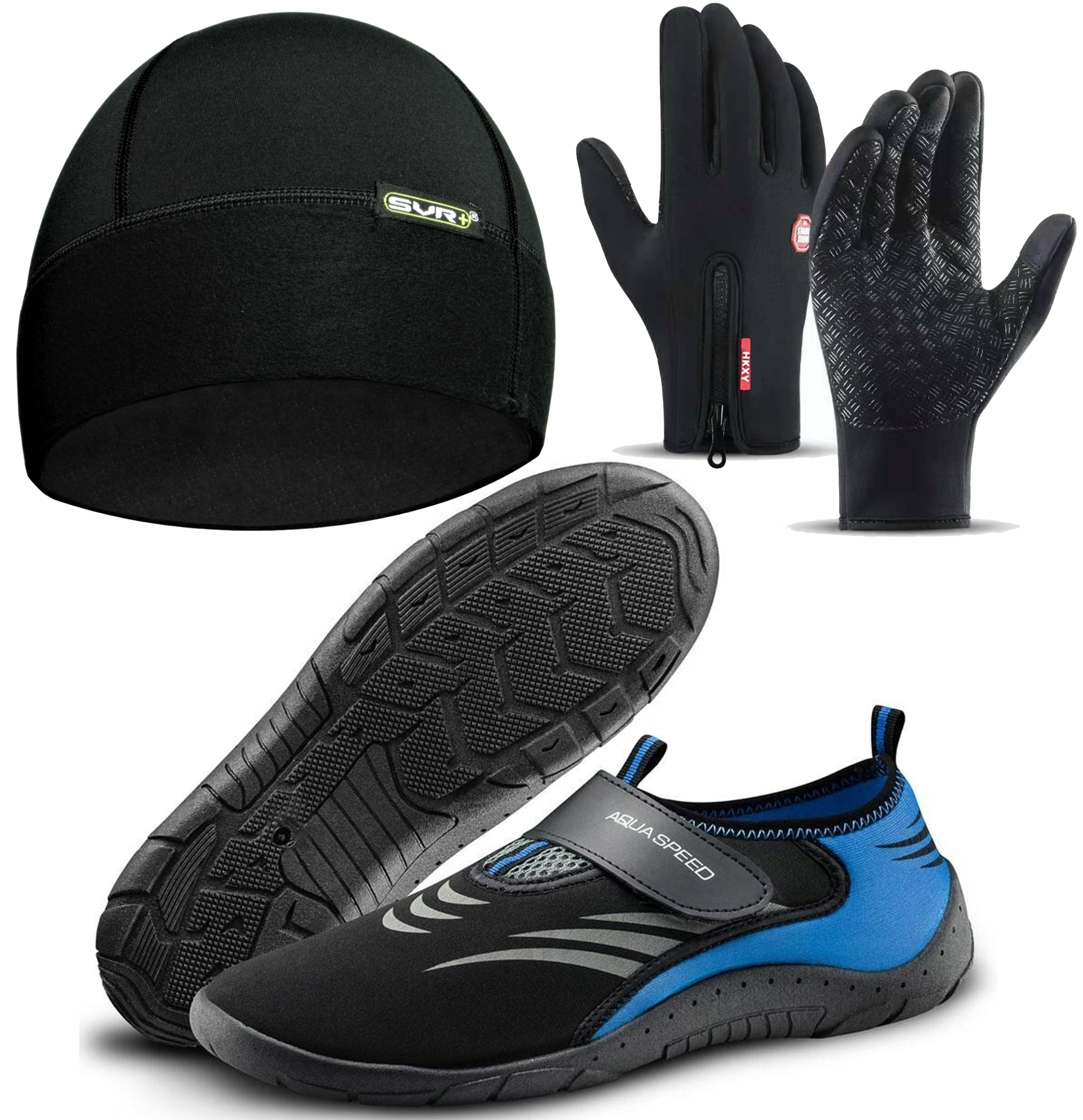 Sada: Neoprenové Boty Čepice Rukavice Na Moření 44 Plaveckých Vod